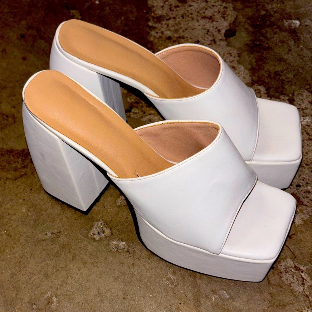 White Platform Sandals